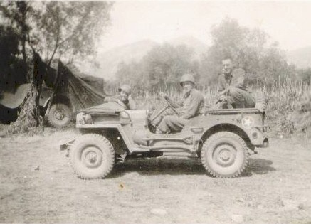 Cpl. George Ferguson, Cpl. George Nicula and Pvt. William Reich at Mintuno, Italy
