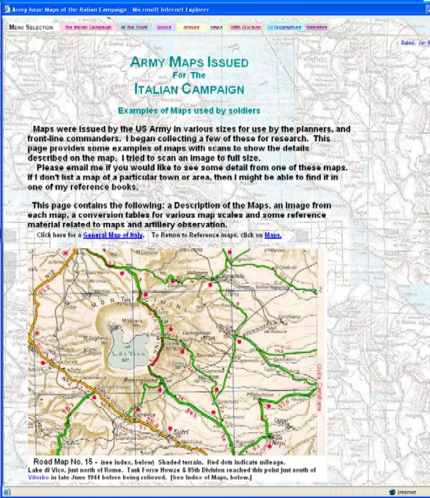 Screen shot of Army Maps