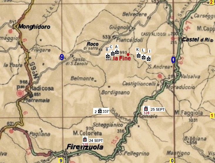 Map of Monte La Fine