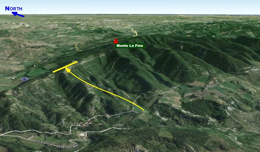 3-D Map of Monte La Fine